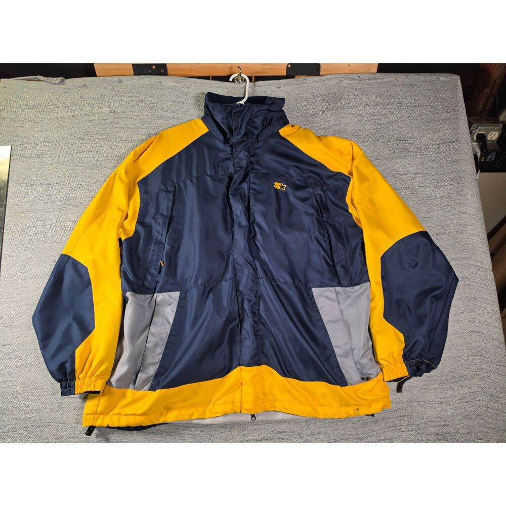 Vintage Starter Men’s XL 46-48 Navy Yellow Gray Colorblock Jacket